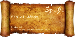 Szalai Jónás névjegykártya