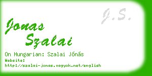 jonas szalai business card